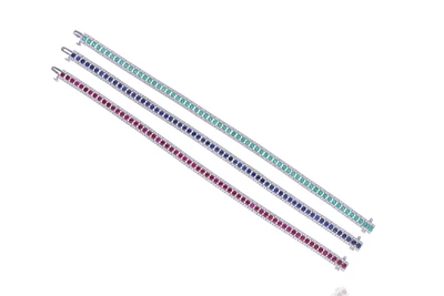 Giorgio Visconti, bracciali con rubini, zaffiri, smeraldi e diamanti - Speciale Gioielli Giorgio Visconti, bracciali con rubini, zaffiri, smeraldi e diamanti - Speciale Gioielli