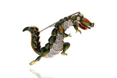 Spilla con diamanti e smalti - Speciale Gioielli Spilla con diamanti e smalti - Speciale Gioielli