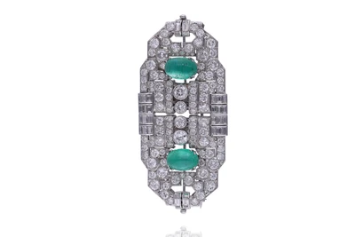 Spilla scomponibile con smeraldi e diamanti - Speciale Gioielli Spilla scomponibile con smeraldi e diamanti - Speciale Gioielli