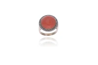 Anello con diamanti e corallo - Asta Tesori d'Autunno