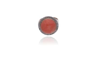 Anello con diamanti e corallo - Asta Tesori d'Autunno