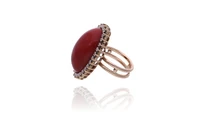Anello con diamanti e corallo - Asta Tesori d'Autunno