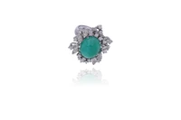 Anello con smeraldo e diamanti - Asta Tesori d'Autunno