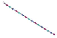 Bracciale con diamanti, rubini, zaffiri e smeraldi - Asta Tesori d'Autunno Bracciale con diamanti, rubini, zaffiri e smeraldi - Asta Tesori d'Autunno