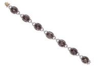 Bracciale con quarzi, diamanti e diamanti brown - Asta Tesori d'Autunno