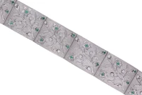 Bracciale con smeraldi e diamanti - Asta Tesori d'Autunno Bracciale con smeraldi e diamanti - Asta Tesori d'Autunno
