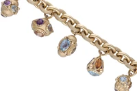 Bracciale con topazi azzurri, ametiste, quarzi gialli e pietra - Asta Tesori d'Autunno Bracciale con topazi azzurri, ametiste, quarzi gialli e pietra - Asta Tesori d'Autunno