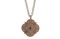 Collana con ciondolo con granato, rubini, zaffiri e diamanti - Asta Tesori d'Autunno Collana con ciondolo con granato, rubini, zaffiri e diamanti - Asta Tesori d'Autunno