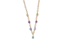 Collana con smeraldo, zaffiri, zaffiri rosa e zaffiri gialli - Asta Tesori d'Autunno Collana con smeraldo, zaffiri, zaffiri rosa e zaffiri gialli - Asta Tesori d'Autunno