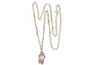 Collana e ciondolo con kunzite - Asta Tesori d'Autunno Collana e ciondolo con kunzite - Asta Tesori d'Autunno