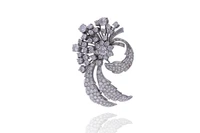 Spilla con diamanti - Asta Tesori d'Autunno Spilla con diamanti - Asta Tesori d'Autunno