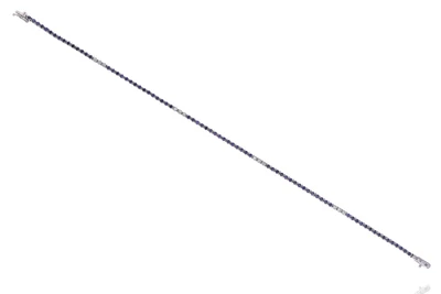 Bracciale con diamanti e zaffiri - Asta Tesori d'Autunno Bracciale con diamanti e zaffiri - Asta Tesori d'Autunno