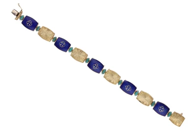 Bracciale con smalti e pietre - Asta Tesori d'Autunno