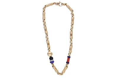 Cesari, collana con diamanti, lapislazzuli, corallo e pietra - Asta Tesori d'Autunno Cesari, collana con diamanti, lapislazzuli, corallo e pietra - Asta Tesori d'Autunno