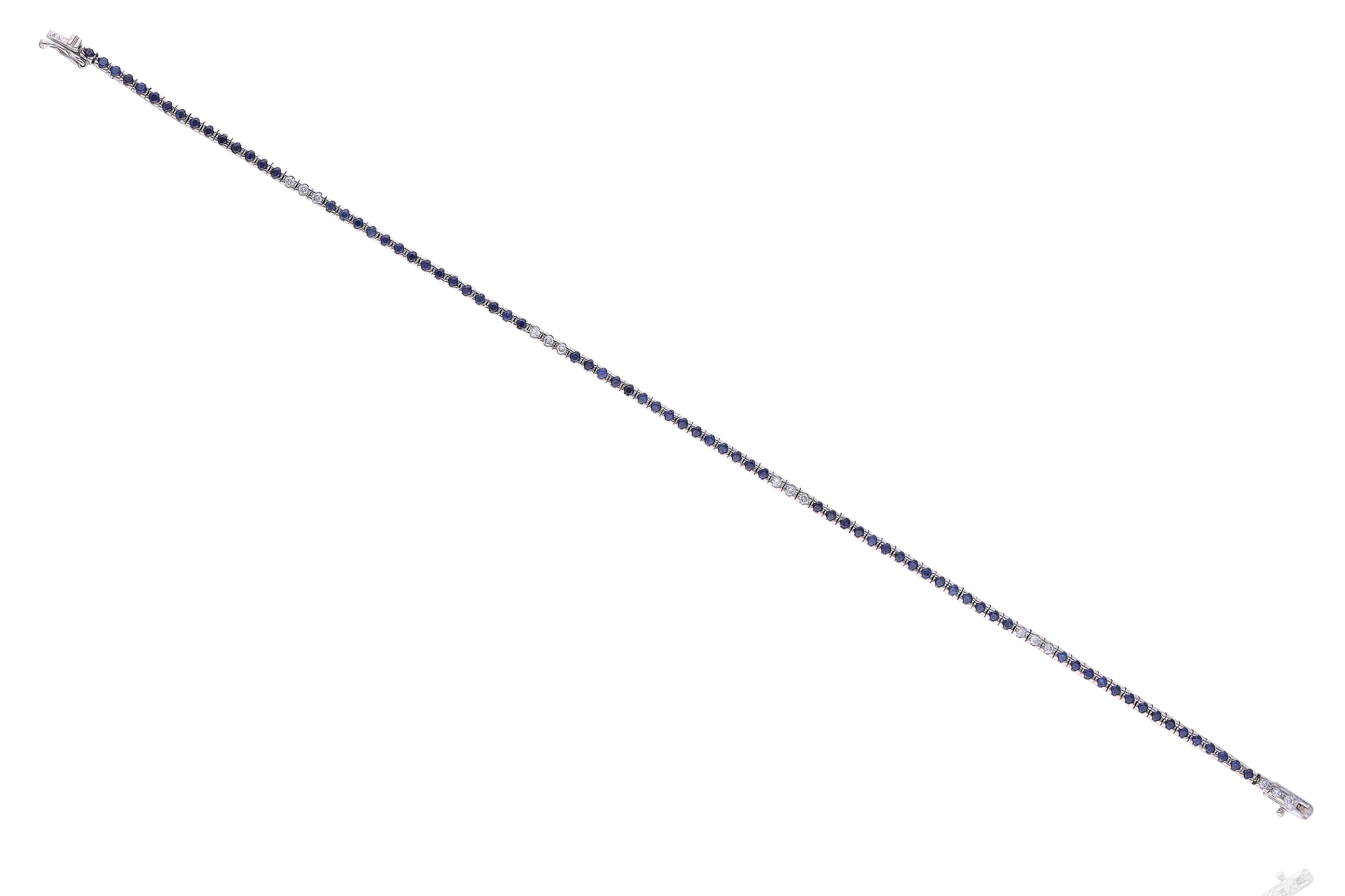 Bracciale con diamanti e zaffiri - Asta Tesori d'Autunno