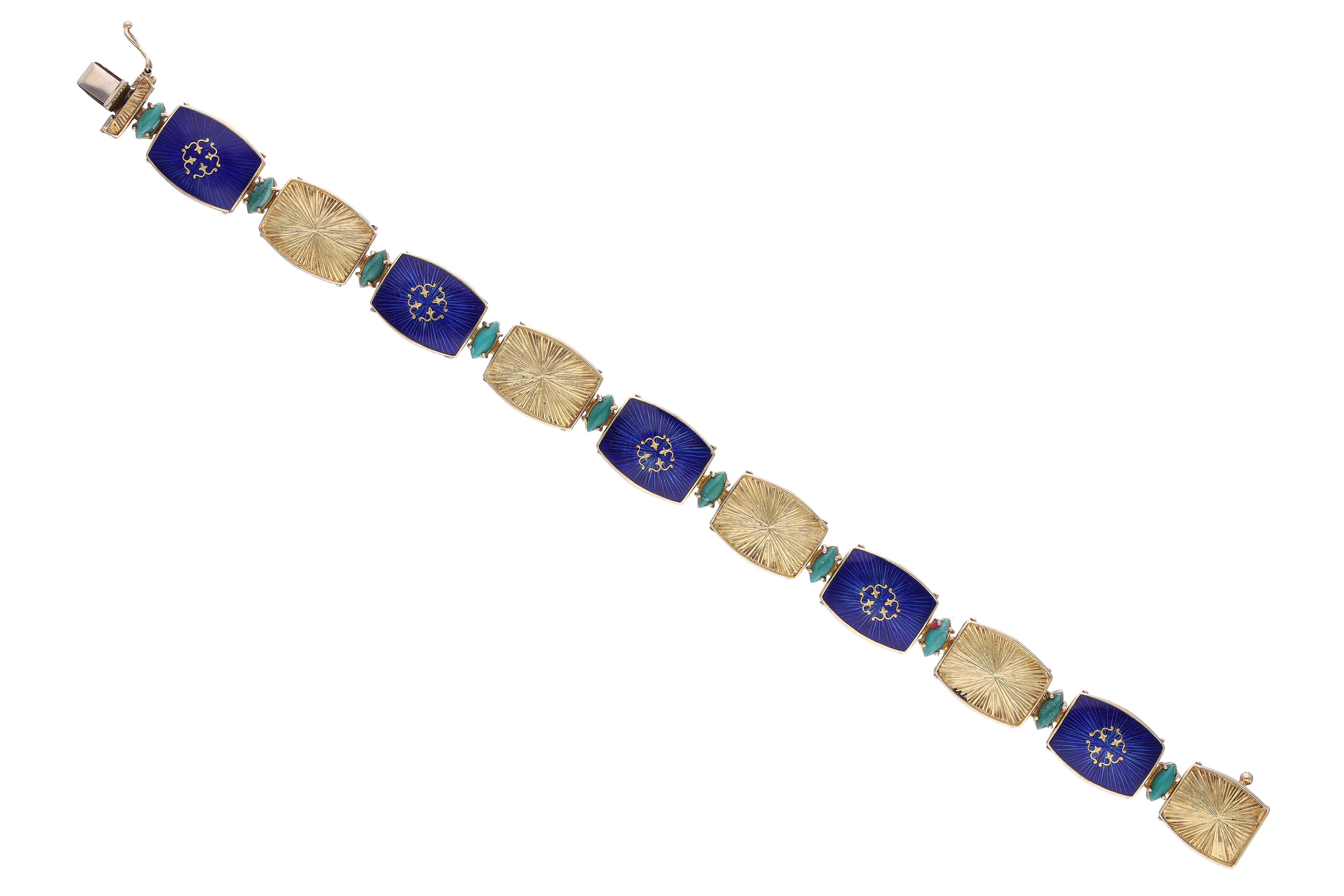 Bracciale con smalti e pietre - Asta Tesori d'Autunno