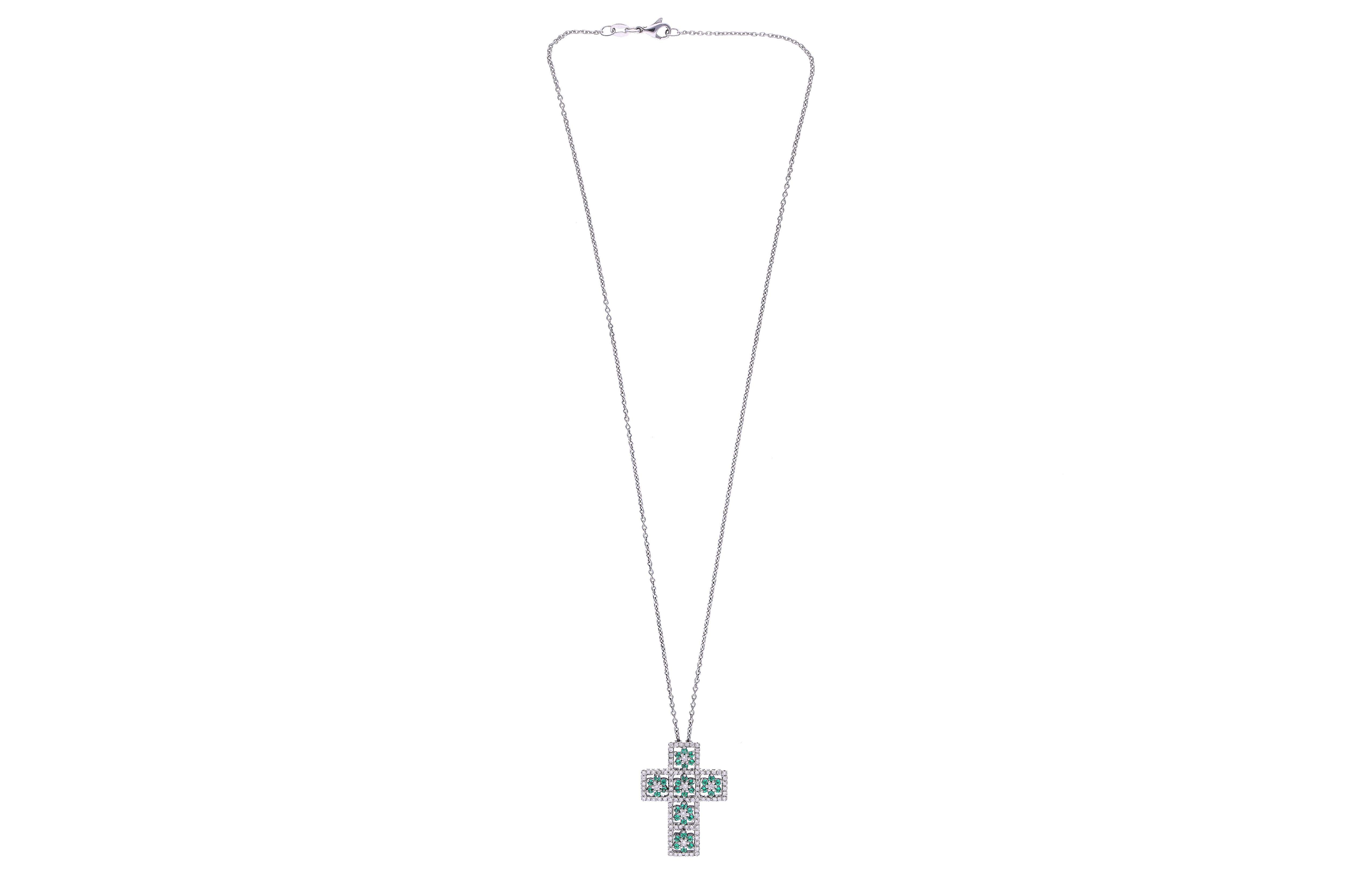 Collana con diamanti e smeraldi - Asta Tesori d'Autunno