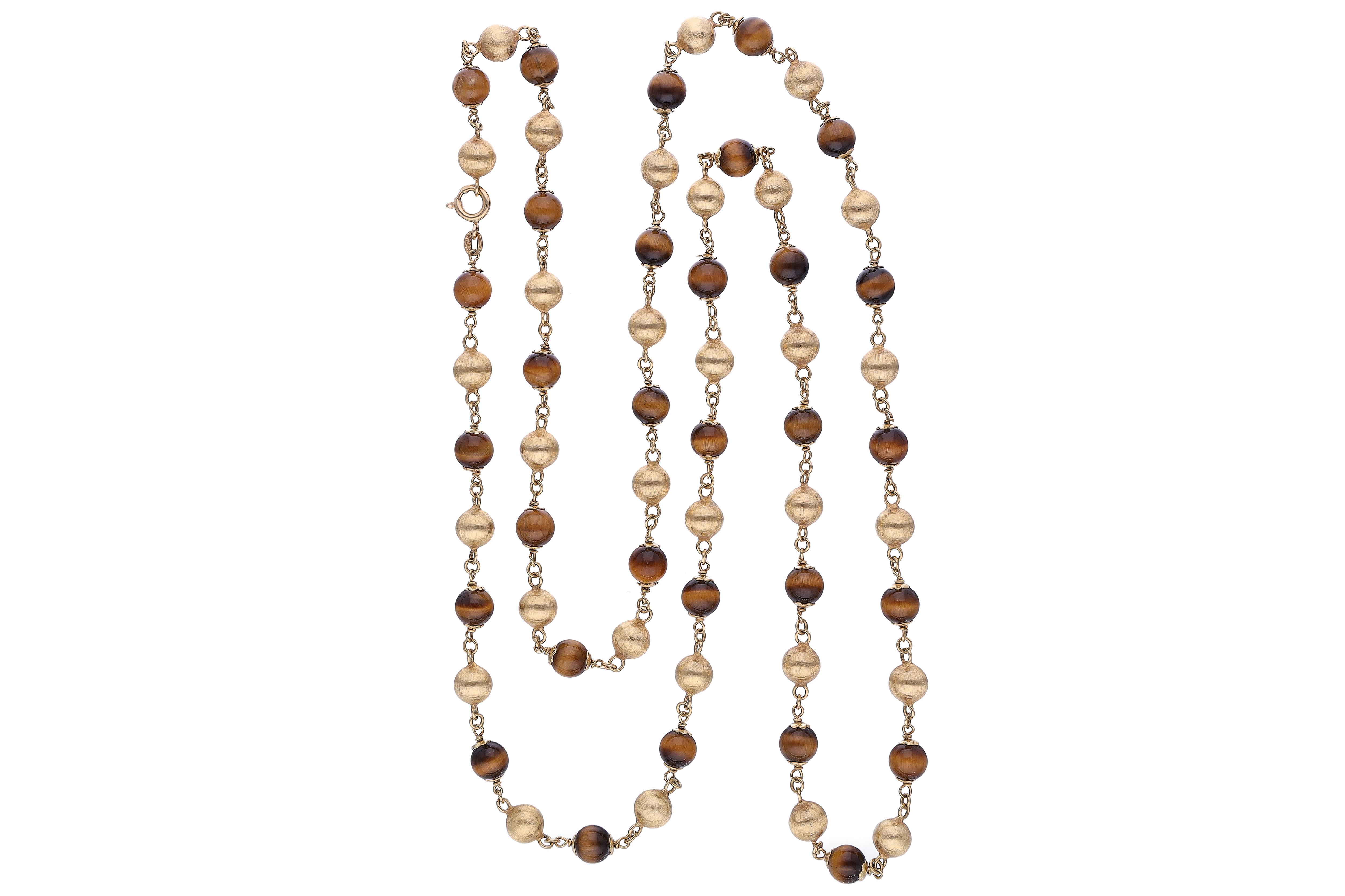 Collana con occhio di tigre - Asta Tesori d'Autunno