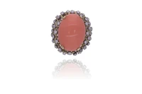 Anello con corallo e diamanti - Asta Speciale Gioielli
