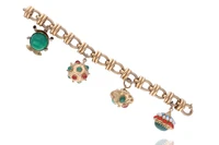 Bracciale con quarzo avventurina, calcedoni, perle coltivate e pietre - Asta Speciale Gioielli