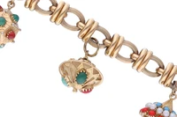 Bracciale con quarzo avventurina, calcedoni, perle coltivate e pietre - Asta Speciale Gioielli