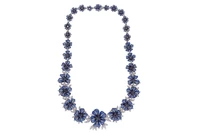 Collana con diamanti, zaffiri e smalti - Asta Speciale Gioielli