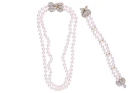 Mikawa, parure di perle coltivate e diamanti - Asta Speciale Gioielli