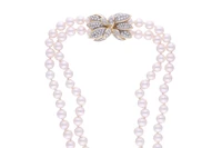 Mikawa, parure di perle coltivate e diamanti - Asta Speciale Gioielli