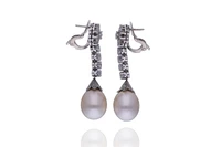 Orecchini con diamanti e perle coltivate - Asta Speciale Gioielli