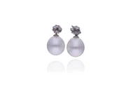 Orecchini con diamanti e perle Mari del Sud - Asta Speciale Gioielli