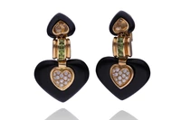 Orecchini con diamanti, peridoti, quarzi e onice - Asta Speciale Gioielli