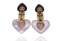 Orecchini con diamanti, peridoti, quarzi e onice - Asta Speciale Gioielli