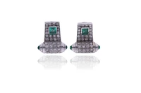 Orecchini con smeraldi e diamanti - Asta Speciale Gioielli