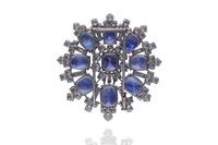 Spilla con diamanti e zaffiri - Asta Speciale Gioielli