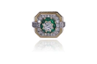 Webb, anello con diamanti e smeraldi - Asta Speciale Gioielli