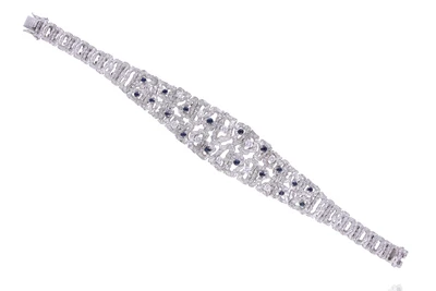 Bracciale con diamanti e zaffiri - Asta Speciale Gioielli