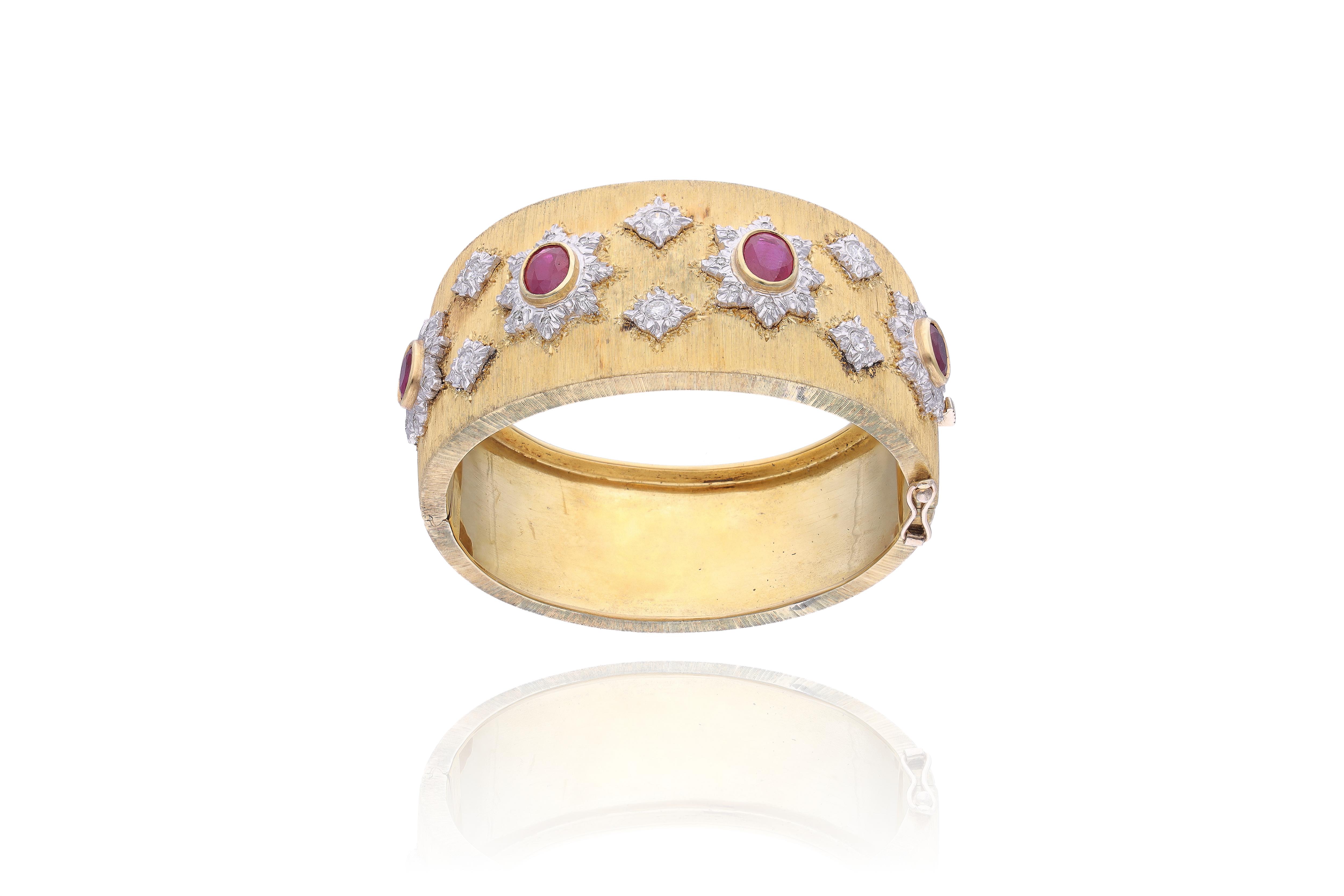 Bracciale con rubini e diamanti - Asta Speciale Gioielli