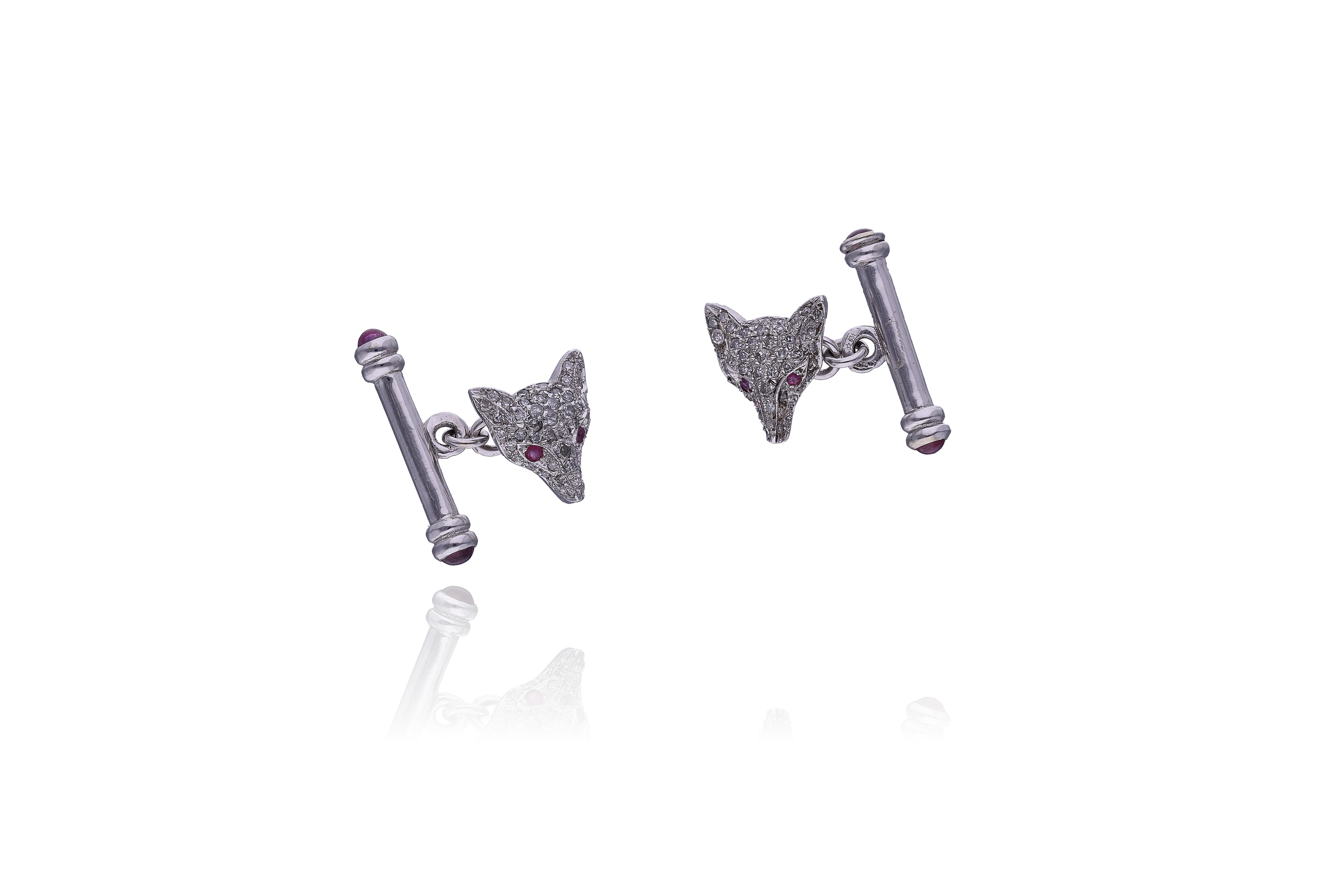 Gemelli con rubini e diamanti - Asta Speciale Gioielli