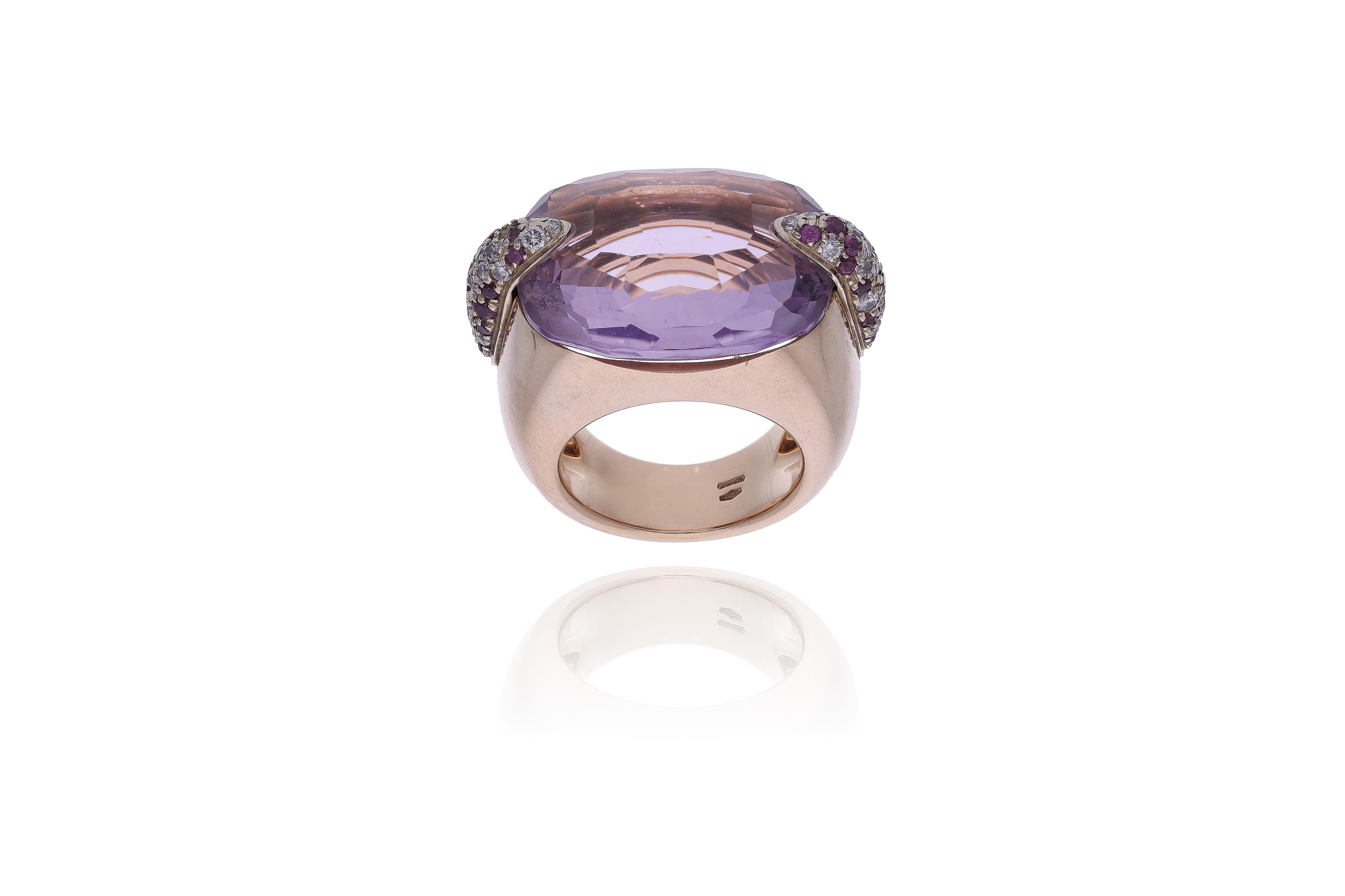 Pomellato Pin-Up, anello con ametiste e diamanti - Asta Speciale Gioielli