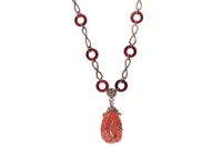 Collana con corallo, diamanti e pietre - Asta Speciale San Valentino