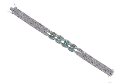 Bracciale con smeraldi e diamanti - Asta Speciale San Valentino