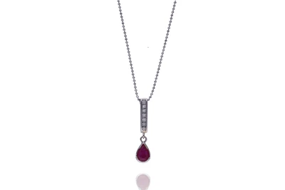 Collana con rubino e diamanti - Asta Speciale San Valentino Collana con rubino e diamanti - Asta Speciale San Valentino