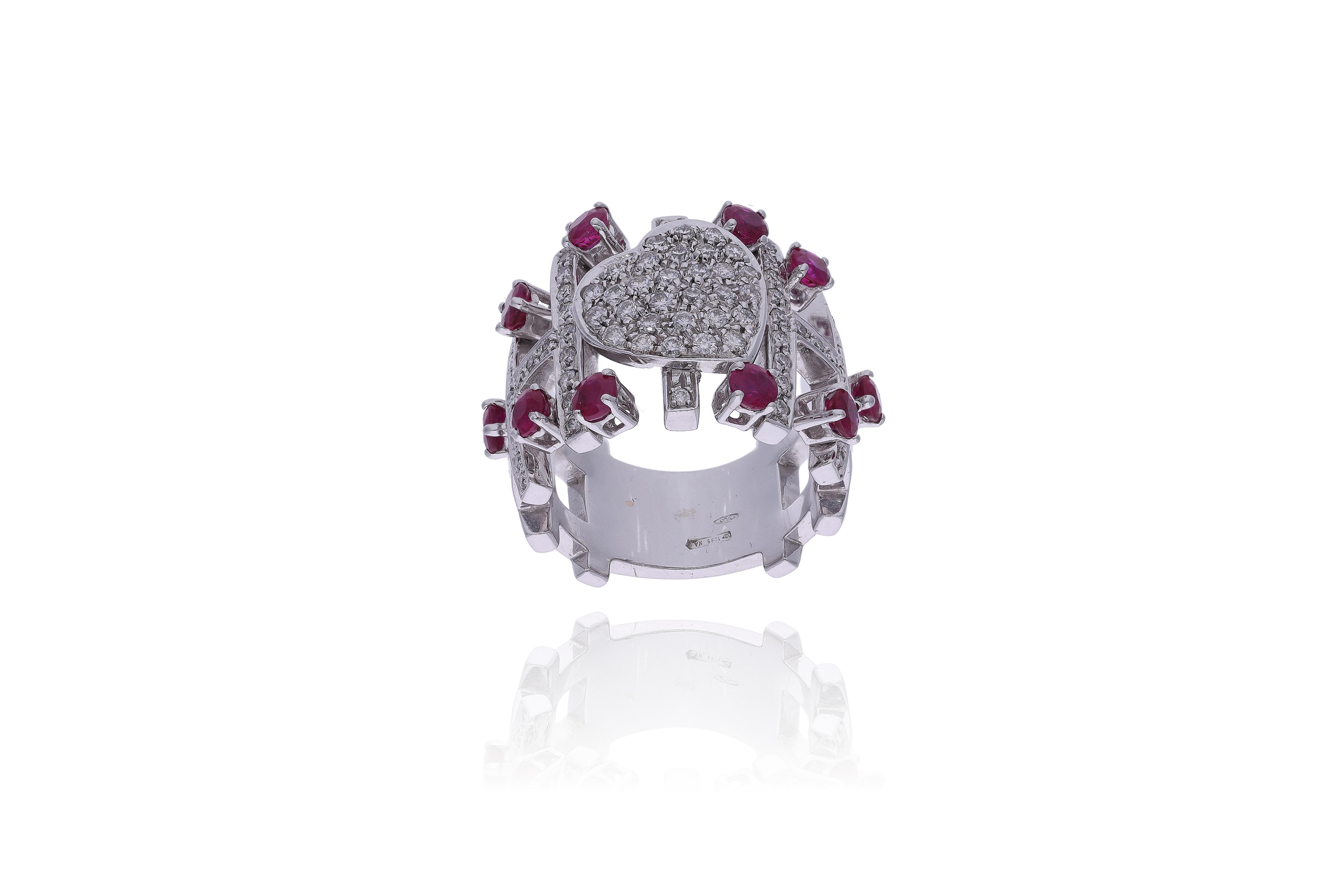 Anello con diamanti e rubini - Asta Speciale San Valentino