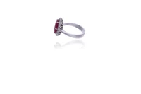 Anello con diamanti e pietra - Asta Young