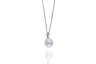 Collana con pendente con diamanti e perla coltivata - Asta Young