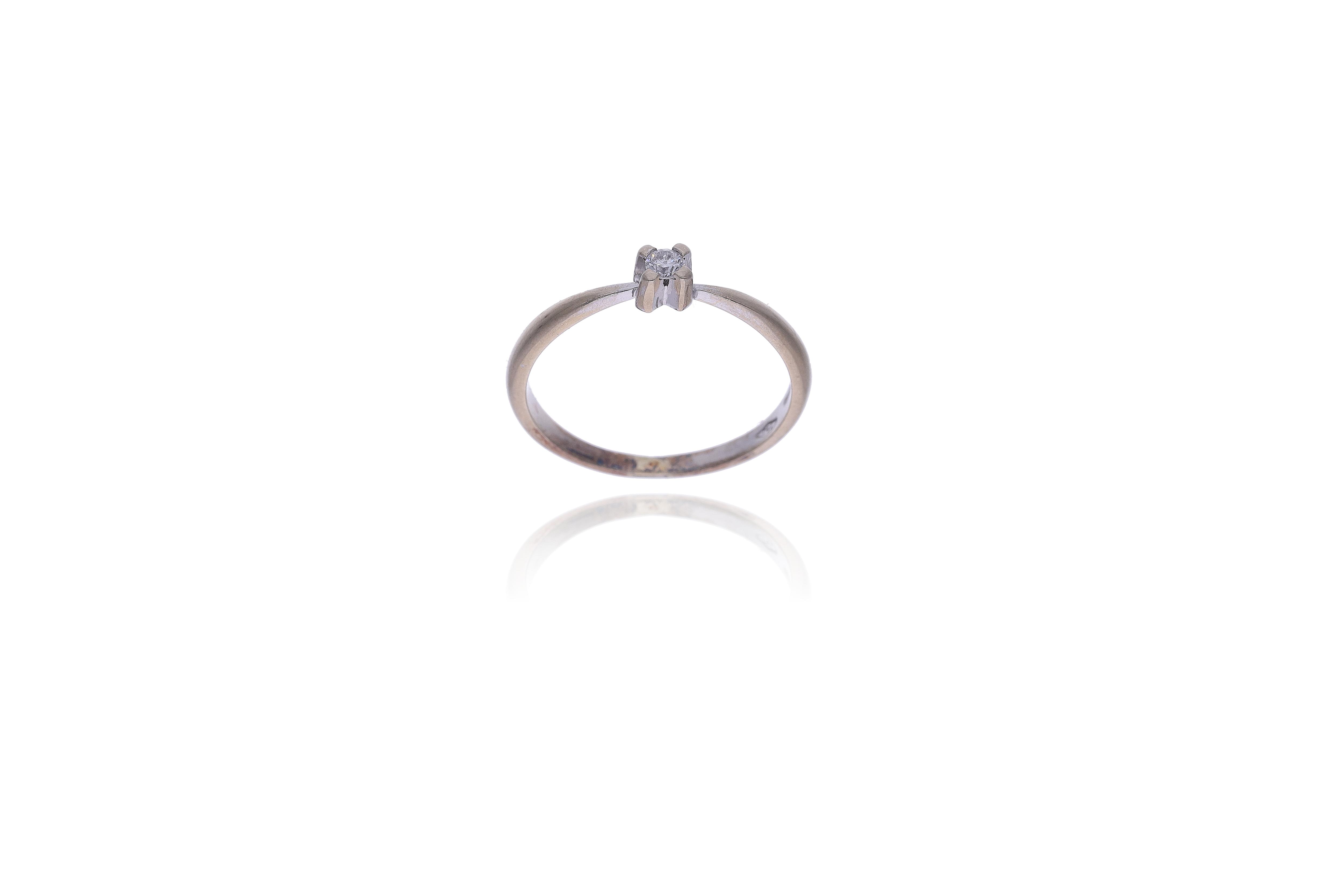Anello con diamante - Asta Young