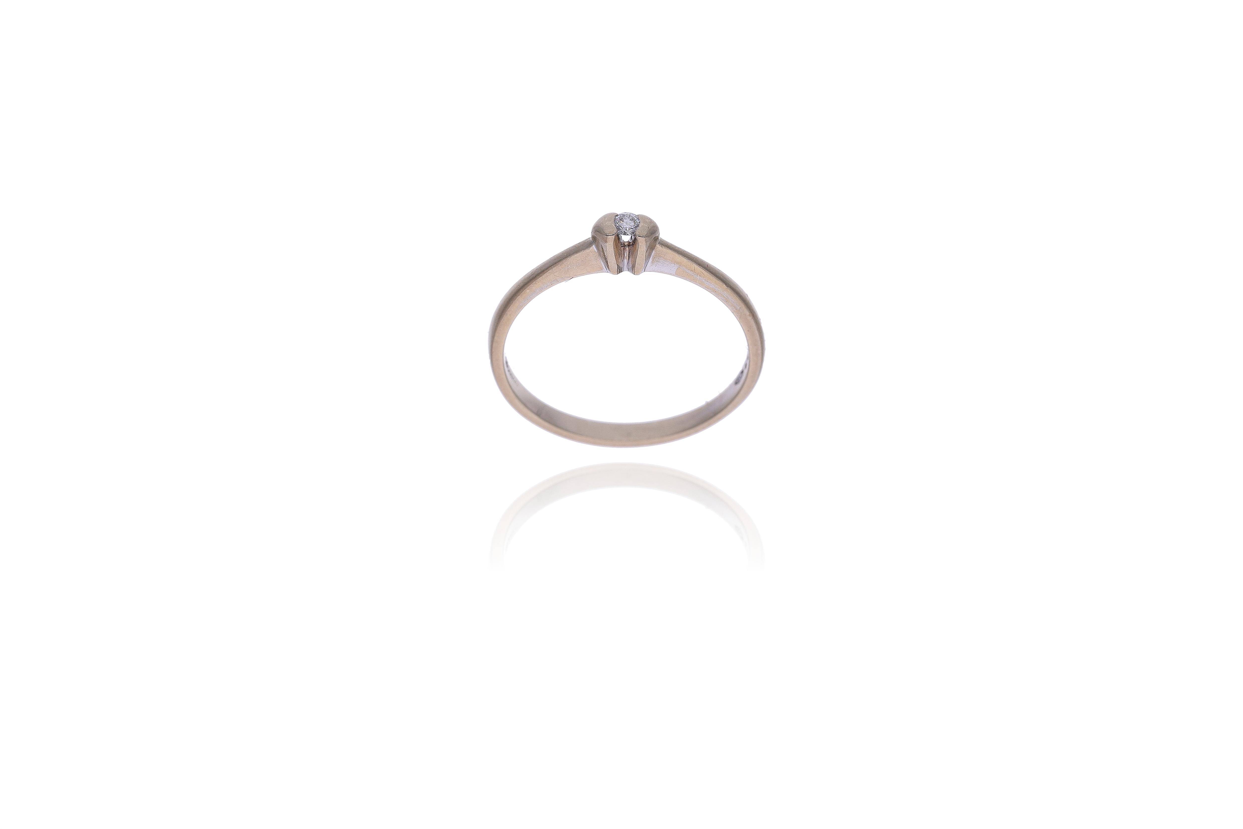 Anello con diamante - Asta Young