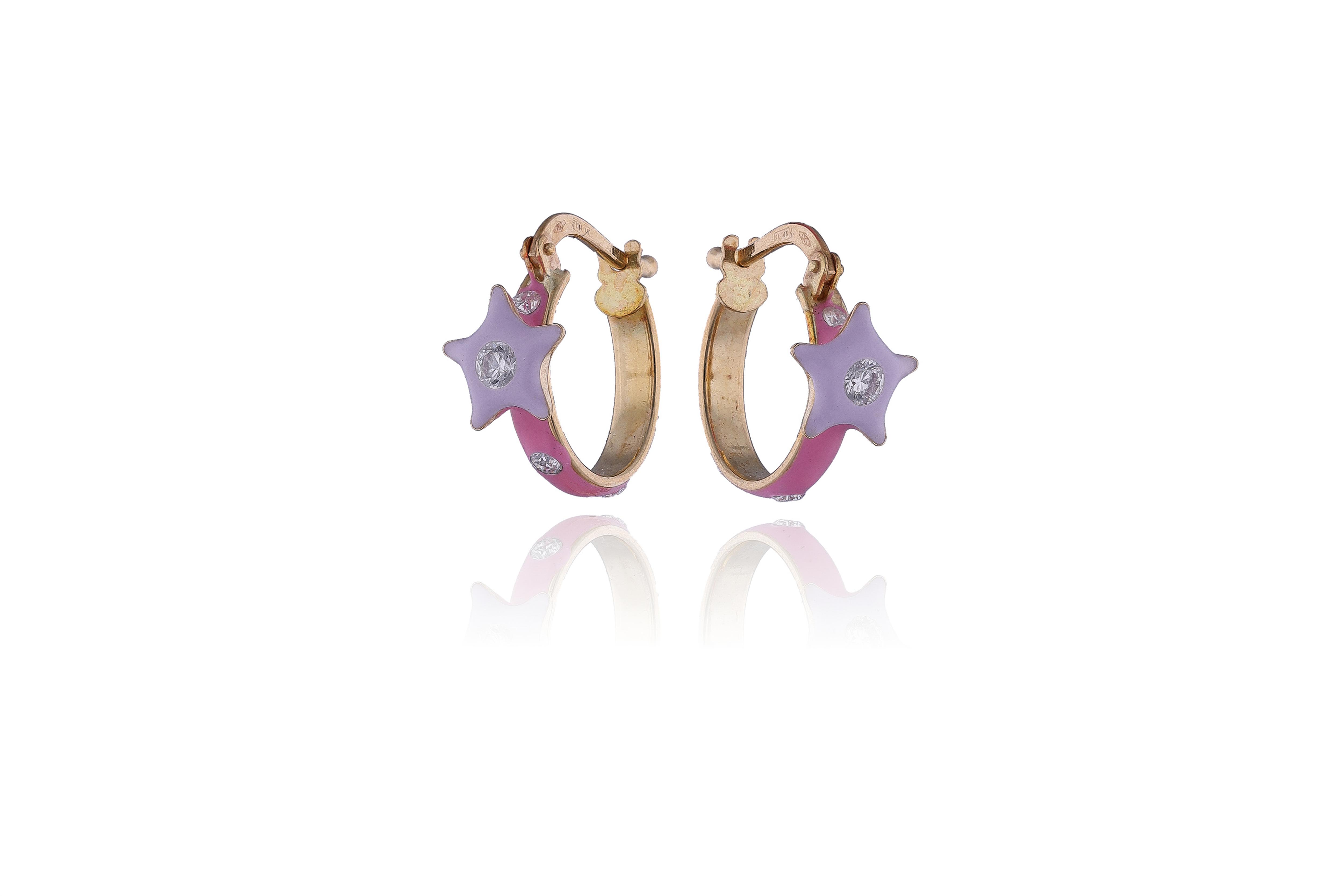 Orecchini con pietre e smalti - Asta Young