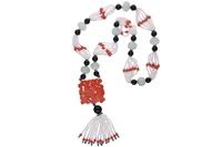 Collana di perle coltivate, serpentino, onice, coralli, smeraldi, diamante e pietre - Tesori di Pasqua Collana di perle coltivate, serpentino, onice, coralli, smeraldi, diamante e pietre - Tesori di Pasqua