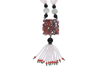 Collana di perle coltivate, serpentino, onice, coralli, smeraldi, diamante e pietre - Tesori di Pasqua Collana di perle coltivate, serpentino, onice, coralli, smeraldi, diamante e pietre - Tesori di Pasqua